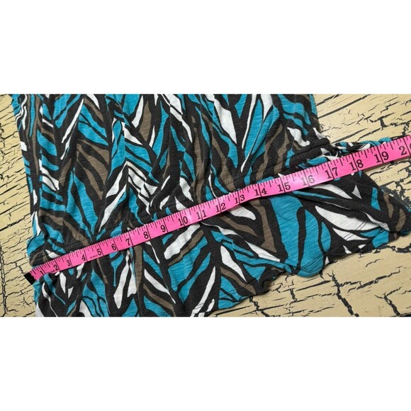 Apt 9 Women's Plus Blue Swirl Stripe Pattern Ruffle Tank Top Shirt Size PM - Picture 8 of 12